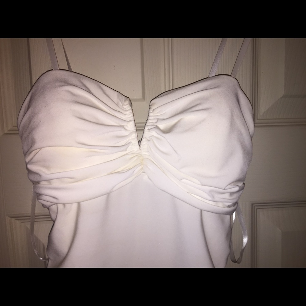 SIMPLE WHITE PROM DRESS